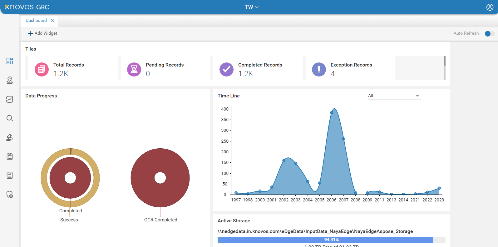 screenshot of Knovos GRC